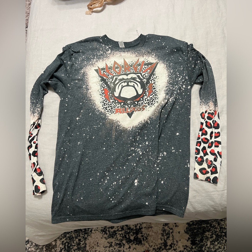 Long sleeve Georgia Bulldogs  distressed shirt
